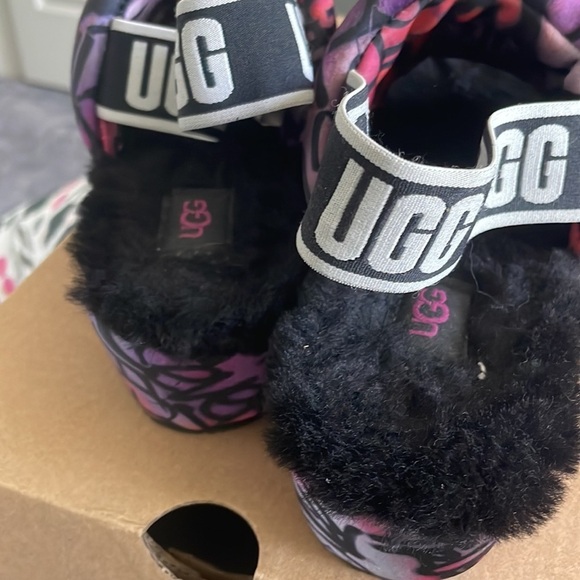 Ugg yeah‎ puff graffiti wedge slipper/shoe 5 - Picture 3 of 11